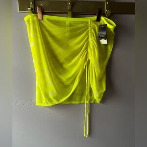 NWT Cacique Yellow Zebra Striped Swimsuit Coverup Size 18/20